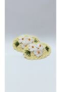 Handmade Tasarım Hediyelik Amigurumi Yeni Trend Işlemeli 2'li Toka Seti sarı Tek Ebat