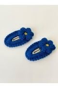 Amigurumi Örgü Çıtçıt Toka SAKS MAVİ Tek Ebat