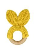 Organik Amigurumi Sarı Mini Bunny Diş Kaşıyıcı Sarı